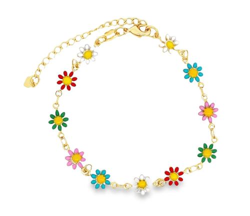 GOLD FILLED FLOWER BRACELET