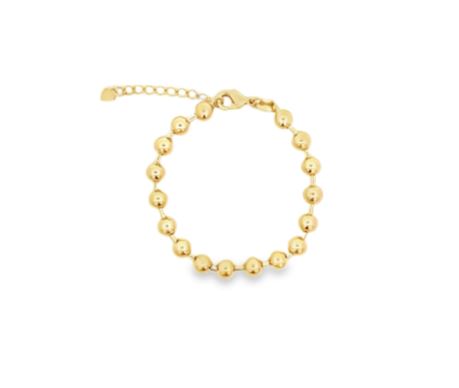 GOLD FILLED BEAD LINK BRACELET