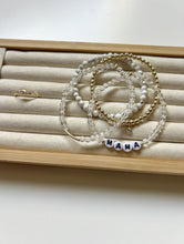Load image into Gallery viewer, CLEAR QUARTZ GEMSTONE LETTER BRACELET
