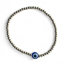 Load image into Gallery viewer, GOLD FILLED BEADED EVIL EYE BRACELET
