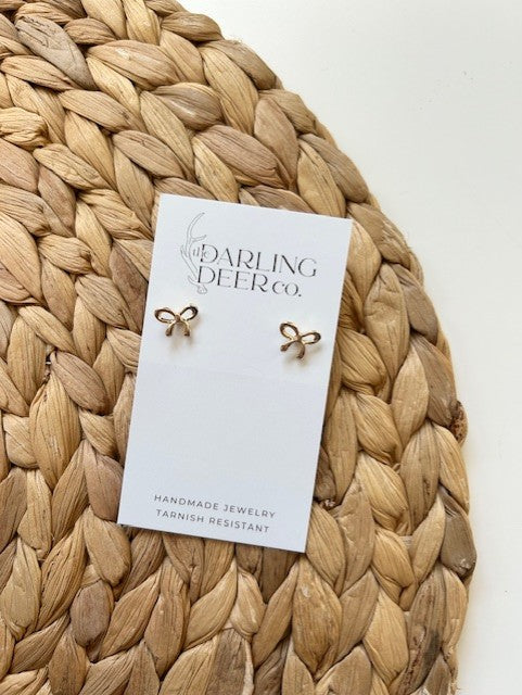 GOLD FILLED BOW EARRINGS