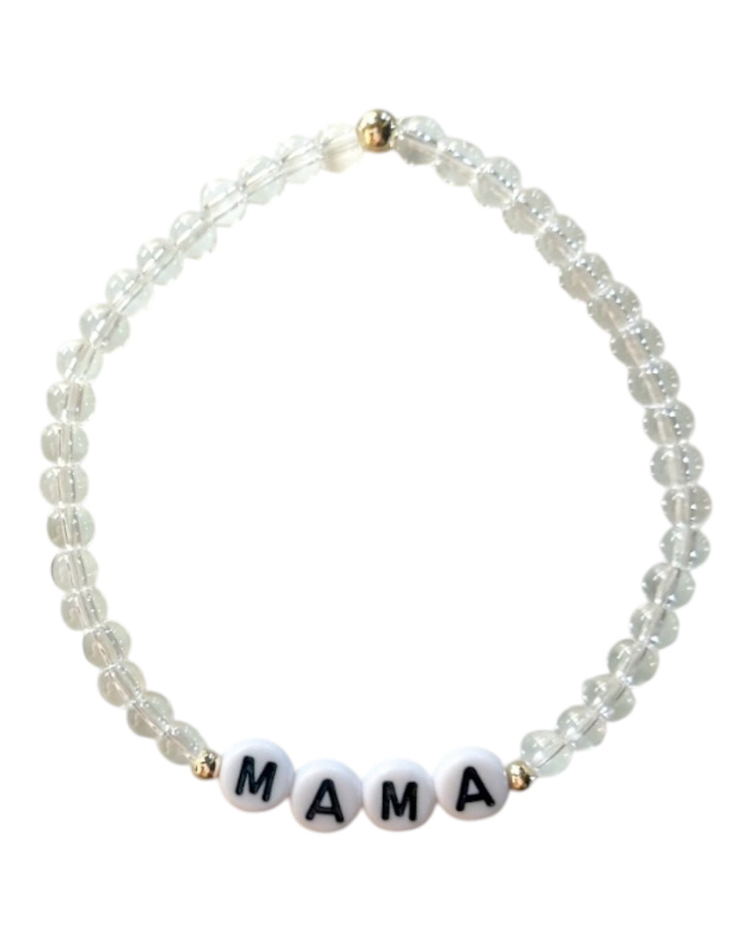 CLEAR QUARTZ GEMSTONE LETTER BRACELET