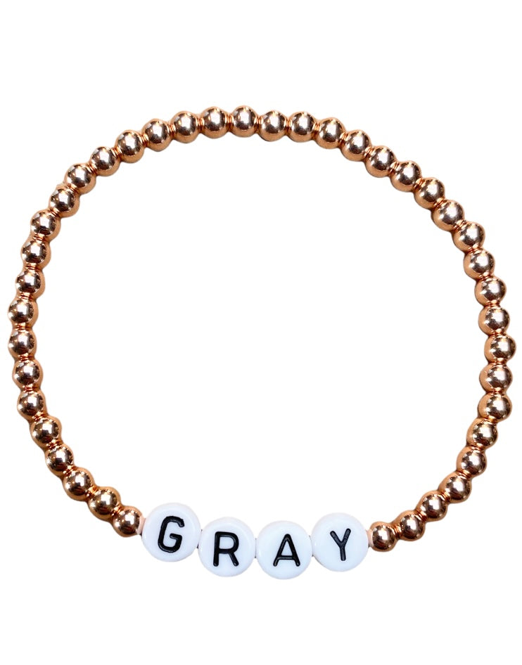 ROSE GOLD LETTER BRACELET