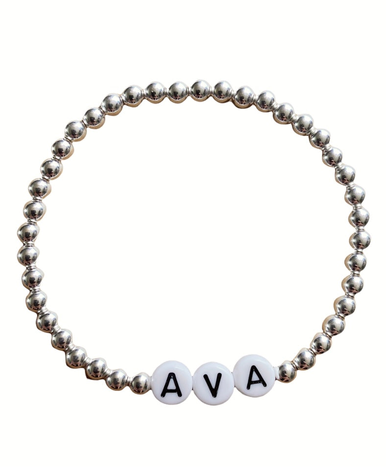 STERLING SILVER LETTER BRACELET